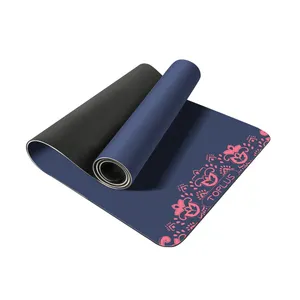 Penjualan Terbaik 2020 Pabrik Yoga Ramah Lingkungan Anti Selip Di Ningbo Self Rolling 3 Mm Matras Yoga Suede Luar Ruangan