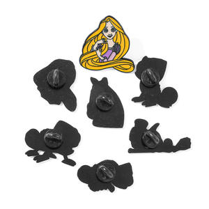 创意卡通人物金属徽章长发公主小蜥蜴合金胸针数字背包装饰铸造雕刻 - Product Image 2