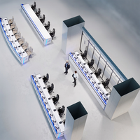 Console de salle de contrôle moderne, mobilier modulaire pour poste d'opérateur, conception de système de contrôle pour centre de commandement
