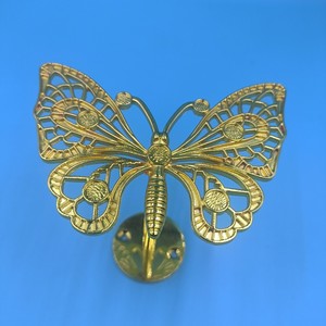 Butterfly Wall <b>Hooks</b> Gold Metal Curtain <b>Clips</b> Coat Rack Hardware Accessory Durable Decorative Mounting Type P838 - Product Image 4