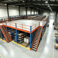 HONGXIN Étagère de mezzanine en acier robuste sans boulons, réglable, en acier laminé à froid, avec revêtement en poudre, protection contre la corrosion, personnalisable