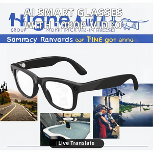 AI Smart <b>Glasses</b> with 8MP <b>Camera</b> 1200P Video Bluetooth 5.3 Voice Assistant AI Translation Smart Sports <b>Glasses</b> - Product Image 3
