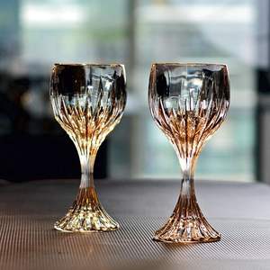 L Gobelets européens haut de gamme en cristal faits à la main Design classique Verres à vin sans plomb Verres à vin épais pour la maison - Product Image 2