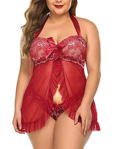 Pijama de Encaje Transparente con Lazo para Mujer, Lencería Sexy con Logotipo Personalizado - Product Image 6