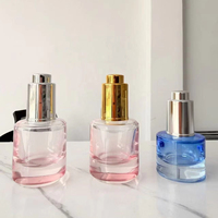 Botol Tetes Minyak Atsiri Harga Pabrik, Tutup Emas Perak Lapis Elektro Mewah, Warna Gradasi Frost, Kemasan Kosmetik