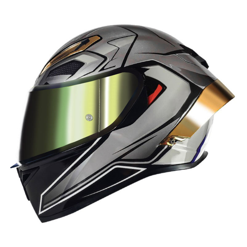 Aurora-Gris con visera dorada