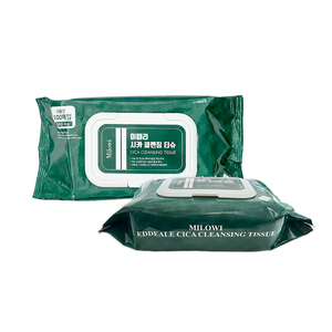 MILOWI EDDEALE CICA CLEANSING TISSUE 100 Feuilles – Lingettes Nettoyantes Apaisantes et Hydratantes pour une Élimination des Impuretés et un Nettoyage en Profondeur - Product Image 6