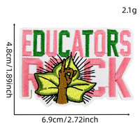 Patch brodé thermocollant rose et vert contrastant avec slogan anglais, emblème de la fraternité pour la décoration de vêtements et sacs