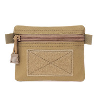 Pochette tactique multifonctionnelle EDC pour l'extérieur - Portefeuille compact de style militaire décontracté avec fermeture éclair pour clés, pièces de monnaie, cartes et usage quotidien