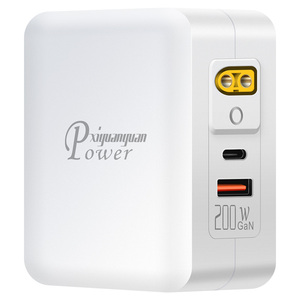 <span class=keywords><strong>2026</strong></span> 新产品桌面式 200 瓦 3 端口 Type c USB a Pd3.1 Qc 3.0 4.0 Pps Gan 快速充电器 200 瓦适用于手机笔记本电脑 - Product Image 1