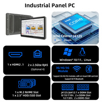 Panel PC Industrial J4125 con Pantalla Táctil, Monitor LCD Industrial, Panel HMI IP65, Windows 10/11, Linux, RS485, HDMI, Doble LAN