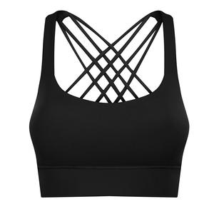 Kadın Push Up orta darbe çapraz geri hızlı kuru yumuşak Yoga spor sutyeni yastıklı koşu üstleri spor salonu Fitness giysileri giysi çalışmak - Product Image 5