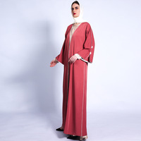 Nouvelle Arrivée - Robe Longue Kimono Style Mode Ample et Ouverte, Vêtement Islamique avec Boutons aux Poignets, Robe Musulmane pour Femmes
