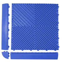 Dalles de garage modulaires pour lavage de voitures, emboîtables, robustes, épaisses, colorées, en plastique ventilé, pour le detailing automobile