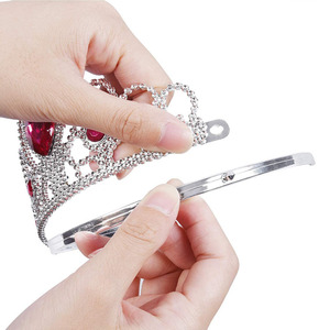 <span class=keywords><strong>Couronne</strong></span> de princesse, diadème en strass, ensemble de déguisement pour fille, cadeau de fête - Product Image 5