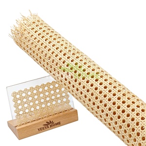 Top Quality 100% Natural Bleached Indonesia Rattan Cane Webbing Roll For Furniture 1/2 3/8 Mesh Woven Wholesale