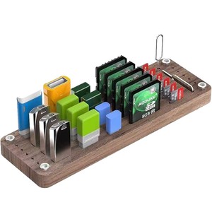 Caja de almacenamiento de madera para tarjetas USB Tf Sd tipo C, organizador de escritorio, Material de bambú duradero - Product Image 2