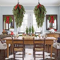 Fourniture directe d'usine décor de noël vigne 60cm Dense Premium ornement suspendu décoration de noël noël inversé suspendu