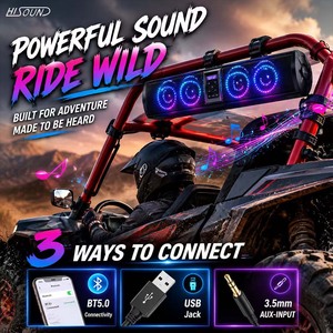 Barra de Sonido Impermeable IP65 de 26 Pulgadas, 200 W, LED, BT5.0, para ATV, UTV, Carrito de Golf, SxS, Motocicleta, Marino, Exterior, 12 V - Product Image 2