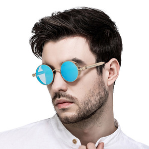 Men Women Mirrored <strong>Circle</strong> Sun Glasses Brand Italy Designer Retro Vintage Oculos UV400 Gothic Round Steampunk <strong>Sunglasses</strong> - Product Image 3
