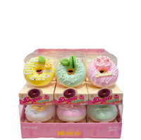 Jouet Squishy en Plastique Macaron Donut de 9 cm, Rebond Lent, Aliment Simulé, Anti-Stress, Jouet Fidget pour Filles, Idéal pour le Bureau