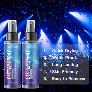 Poudre illuminatrice scintillante personnalisée avec logo, biologique, végane, sans cruauté, longue tenue, pour visage, cheveux, corps, <span class=keywords><strong>vêtements</strong></span> de fête - Product Image 2