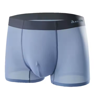 Venta al por mayor de Bóxers para hombre, ropa interior <span class=keywords><strong>s</strong></span>ólida informal, alta calidad, estiramiento, comodidad, sin costuras, bóxers de talla grande, logotipo personalizado, color - Product Image 4