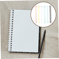 Ensemble d'anneaux de reliure en plastique à 30 trous pour reliure de cahier à feuilles mobiles Scrapbooking Organisation de documents Boîte à spirale amovible