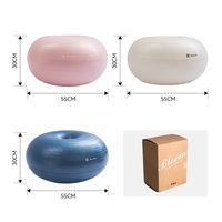 Ballon d'exercice de yoga gonflable en PVC BLOOM LB7050 pour salle de sport ou chaise à la maison et ballon d'équilibre en forme de beignet