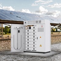 Armoire de stockage d'énergie LiFePO4 100 kW 256 kWh, système de batterie tout-en-un, hybride, hors réseau, refroidissement liquide, industriel, commercial