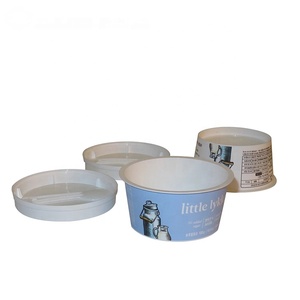 4Oz desechable 120ml vainilla Eco amigable personalizado PP helado tazas tapa <span class=keywords><strong>y</strong></span> cuchara - Product Image 2