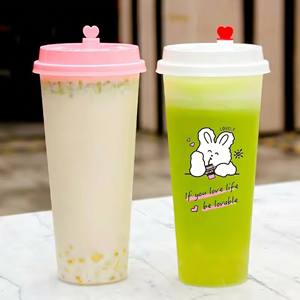 Vasos de PP Rígido para Impresión Personalizada, Vasos para Té de Burbujas Boba, Transparentes/Mate, 12oz 16oz 20oz 24oz, Vasos Gruesos para Bebidas con Tapa - Product Image 2