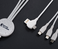 Kabel Pengisi Daya USB Multi Charger Ponsel Bahan Jerami Gandum Ramah Lingkungan Grosir 2022