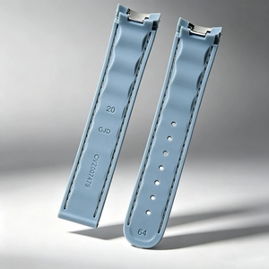 Correa de Reloj de Goma de 20 mm, Accesorios para Reloj, Correa de Reloj para <span class=keywords><strong>Omega</strong></span> <span class=keywords><strong>Seamaster</strong></span> 300 At150 - Product Image 3