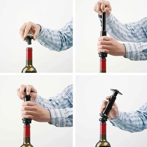 <b>Wine</b> Vacuum Pump Black With 2 Stoppers For <b>Wine</b> Preservation - Product Image 4