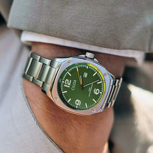 CILOA Green Round Customizable <b>Men's</b> <b>Watch</b>, Luxury High-Quality Gift, Calendar, <b>Waterproof</b>, High-End 2026 Quartz <b>Watch</b> - Product Image 5