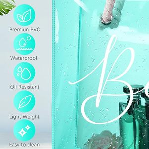 Meilleures ventes belle qualité clair Transparent PVC sac de plage femmes grand sac à main étanche - Product Image 2