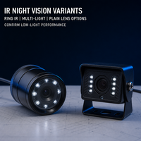 Caméra de recul HD 1080P pour voiture, mini caméra de recul avec vision nocturne, boîtier étanche, options de montage multiples