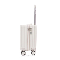 Valise de taille cabine personnalisée de 18 pouces Roulette cabine Amovible White Boarding Case Abs Pc Bagage de cabine