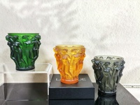 Vase à fleurs en verre cristal fait main, style Art Déco, givré, décoratif, centre de table pour design d'intérieur de luxe