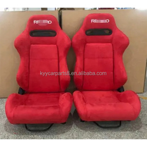 Sièges baquet de course universels Tideskeer RECARO SR3 en suède bleu, avec rails à double verrouillage, pour usage automobile – Vente chaude - Product Image 2