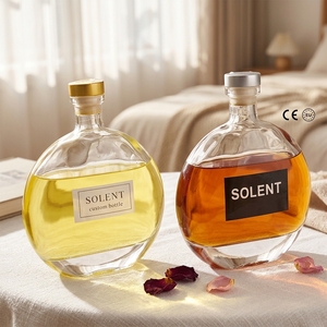 <span class=keywords><strong>Bouteille</strong></span> de liqueur en verre plat et rond de 500 ml, haute qualité, avec bouchon à vis, pour brandy XO de luxe, vente en gros, <span class=keywords><strong>prix</strong></span> direct usine - Product Image 1