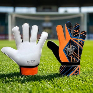 Gants de gardien de but professionnels de football neufs en gros, paume avant en latex Giga 3 mm, dos en silicone injecté, gants personnalisés - Product Image 3