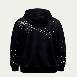 เสื้อฮู้ดดี้โอเวอร์ไซส์แบบซิปเต็มตัว พิมพ์ลายเพชร สำหรับฤดูหนาว ผ้าฝ้าย 100% สไตล์สตรีทแฟชั่น ฮิปฮอป แบบยูนิเซ็กซ์  รับสั่งทำ - Product Image 3