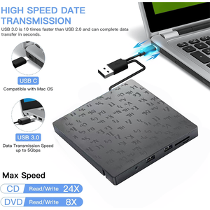 Usine 5 en 1 HUB mince <span class=keywords><strong>lecteur</strong></span> de CD <span class=keywords><strong>DVD</strong></span> externe USB 3.0 type-c multiport TF SD USB 2.0 graveur de <span class=keywords><strong>lecteur</strong></span> optique externe pour <span class=keywords><strong>ordinateur</strong></span> <span class=keywords><strong>portable</strong></span> - Product Image 4