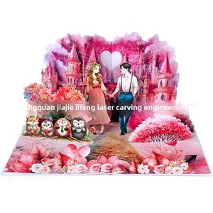 Tarjeta de felicitación estéreo 3D transfronteriza personalizada 'Love is Air', papel hecho a mano, tarjeta de San Valentín, regalo para parejas de 'Land Love' - Product Image 3