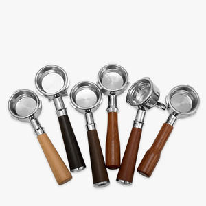 Portafilter kopi Stainless Steel 304, pegangan kayu mesin kopi Barsetto 58MM - Product Image 1