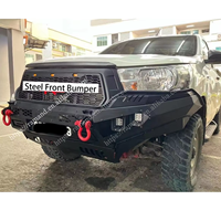 Pare-chocs avant en acier Armando pour Hilux Revo 2015-2020, accessoires de voiture 4x4 avec éclairage LED, support de treuil, pare-chocs de voiture