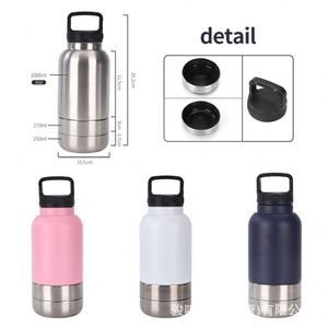 Bouteille Isotherme 3-en-1 en Acier Inoxydable de 32 oz avec Bol de Rangement pour Nourriture et Eau, Personnalisable pour Animaux de Compagnie, Idéale pour le Camping - Product Image 6
