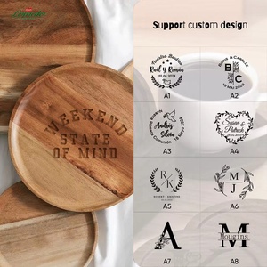 Assiettes et Plateaux en Bois Ronds Plats pour Restaurants, Grands et Petits, en Chêne, Acacia ou <span class=keywords><strong>Teck</strong></span>, Idéals pour Sushi et Repas - Product Image 4